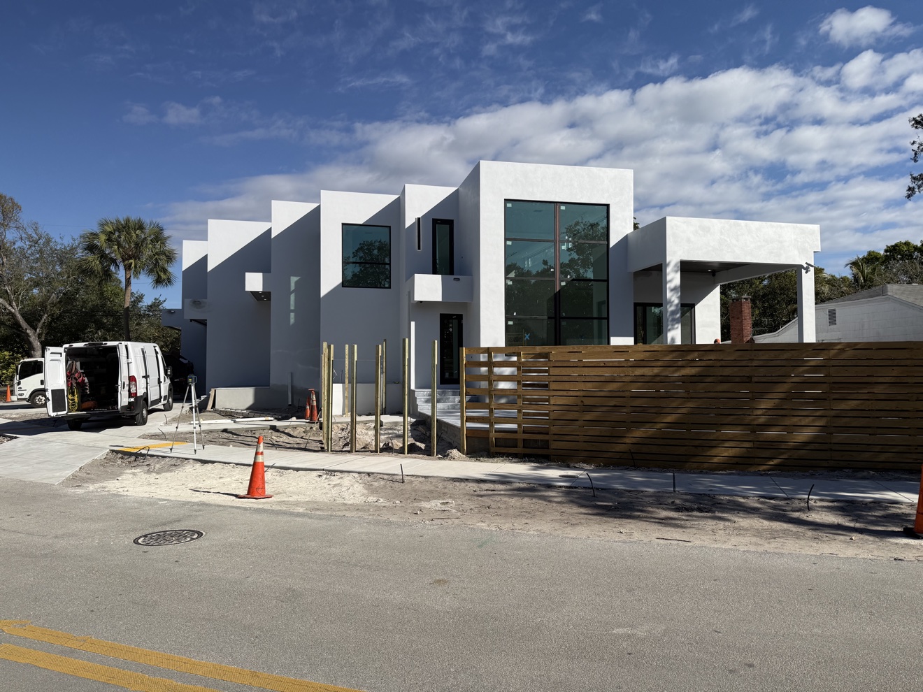 The same home nearing completion